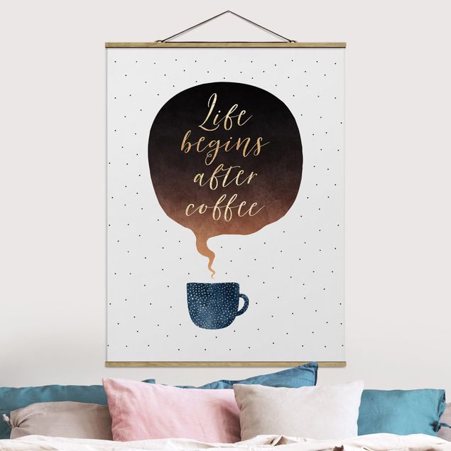 Elisabeth Fredriksson Poster Life Begins After Coffee Punkte