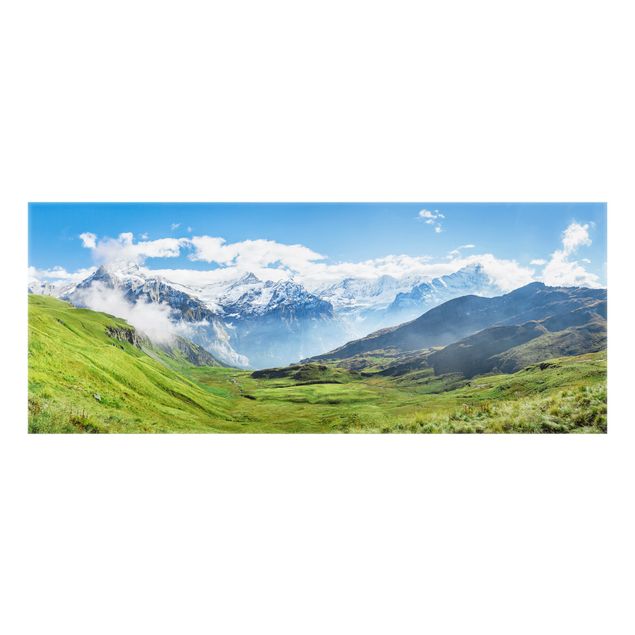 Spritzschutz Natur Schweizer Alpenpanorama