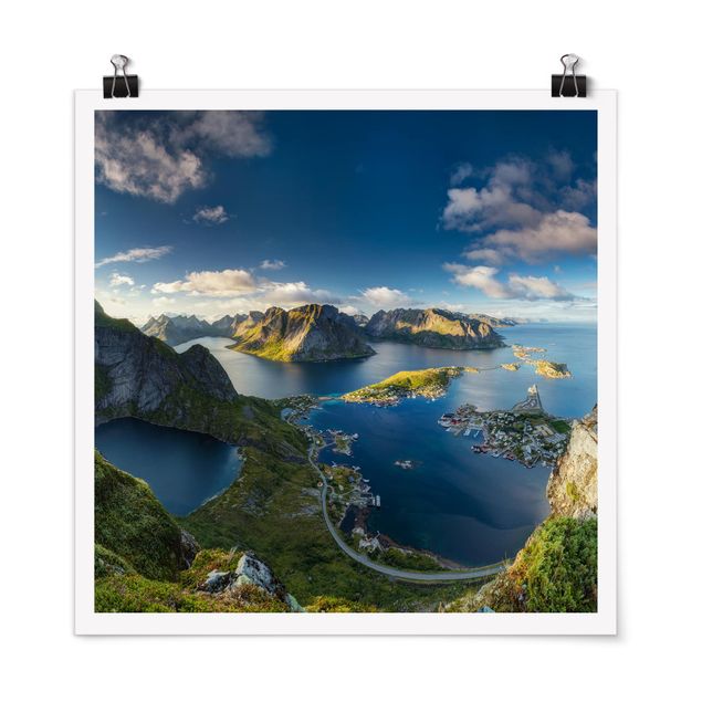 Landschaft Poster kaufen Fjordblick in Reinebringen