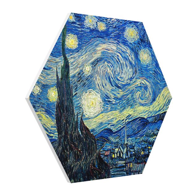 Hexagon Bilder Vincent van Gogh - Sternennacht