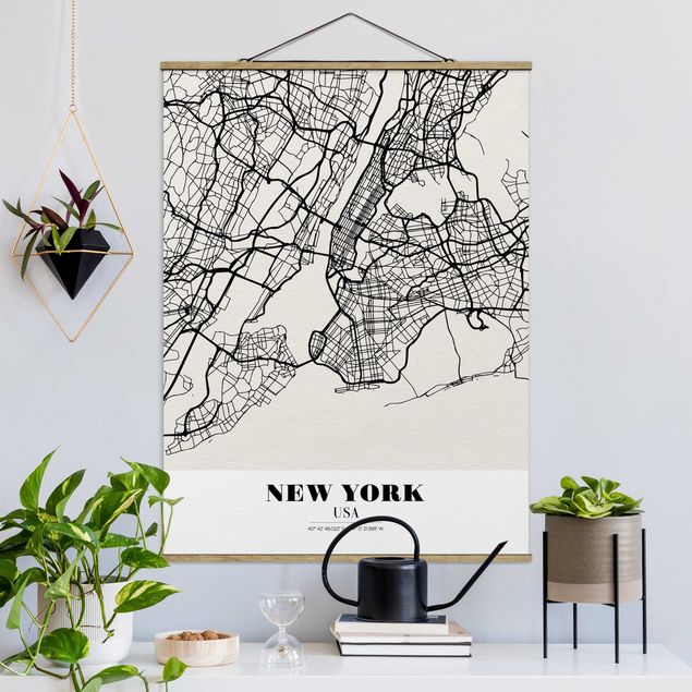 schöne Bilder Stadtplan New York - Klassik