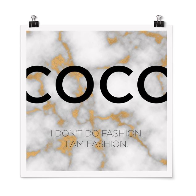 Moderne Poster Coco - I don't do fashion
