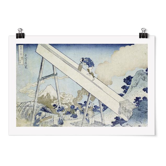 Hokusai Poster Katsushika Hokusai - In den Totomi Bergen