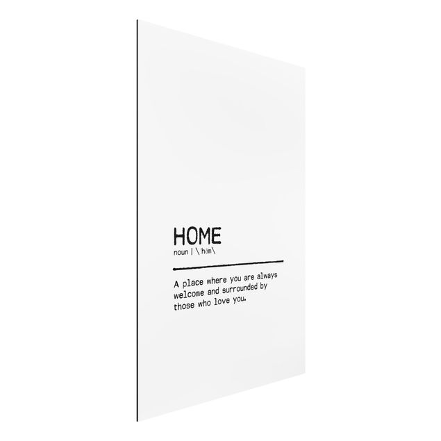 Alu-Dibond - Definition Home Welcome - Querformat