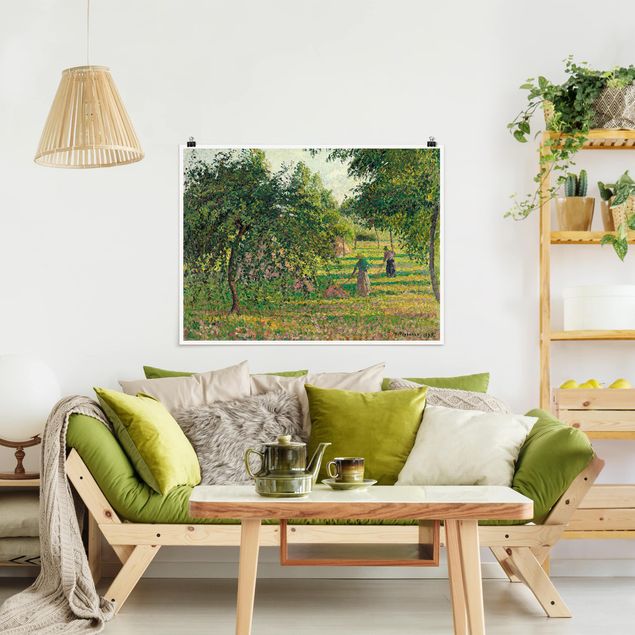 Poster Landschaft Camille Pissarro - Apfelbäume