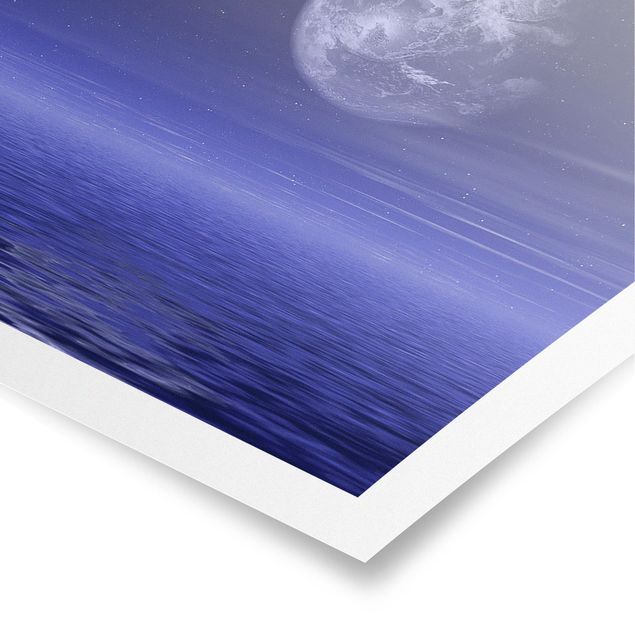 Poster - Moon and Ocean - Quadrat 1:1