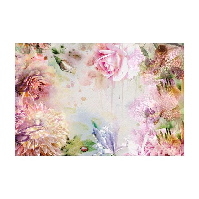Bunte Teppiche Floral Watercolor