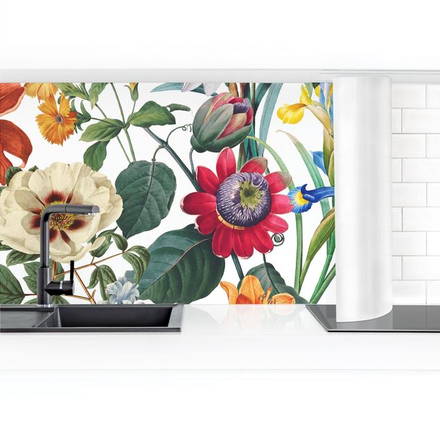 Küchenrückwand selbstklebend Farbenfrohe Blumenpracht