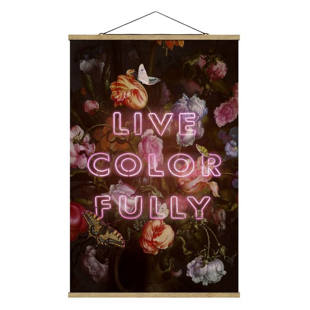 Stoffbild mit Posterleisten - Jonas Loose - Live Color Fully - Hochformat 2:3