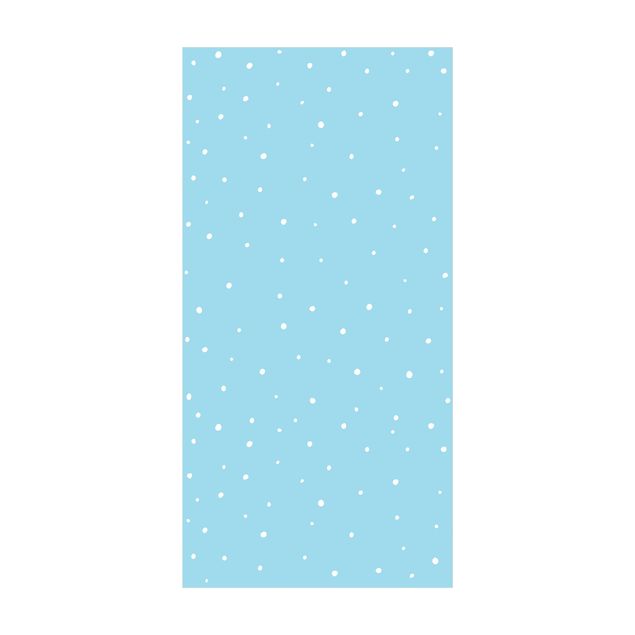 Teppich modern Gezeichnete kleine Punkte auf Pastellblau