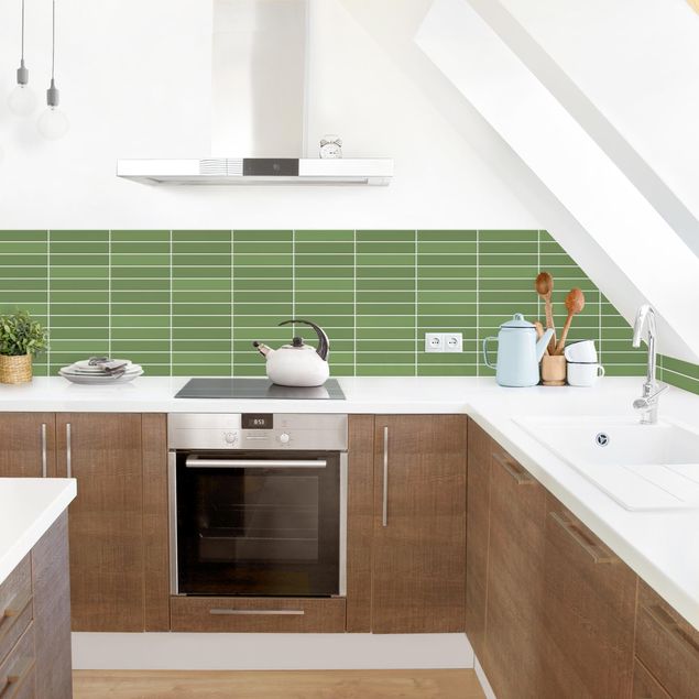 Wandpaneele Küche Metro Fliesen - Grün