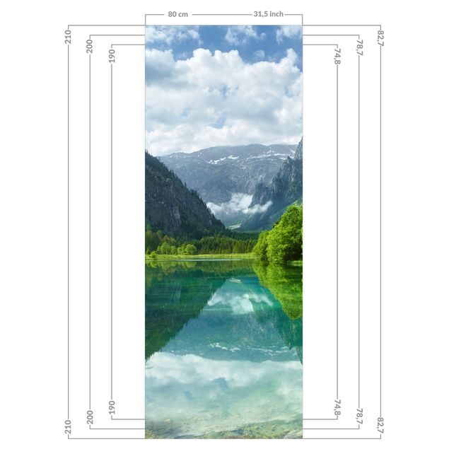 Duschrückwand - Bergsee mit Spiegelung