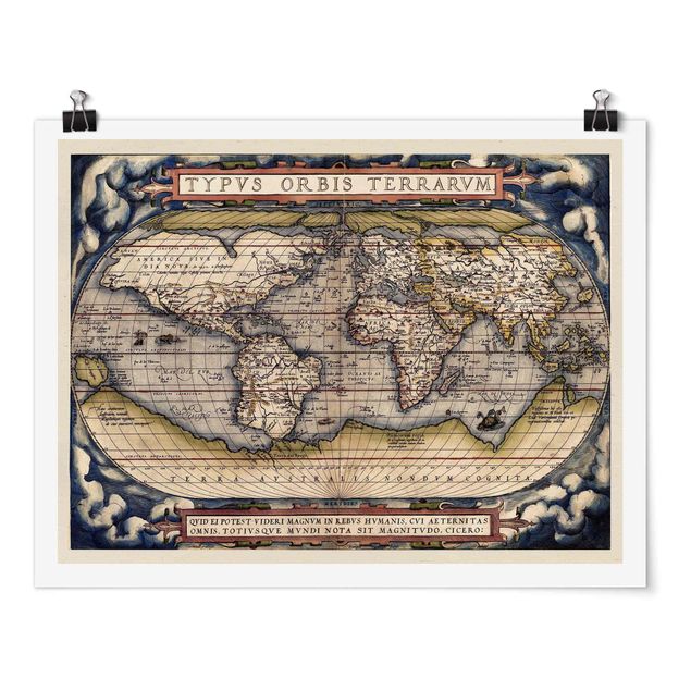 Bilder Historische Weltkarte Typus Orbis Terrarum