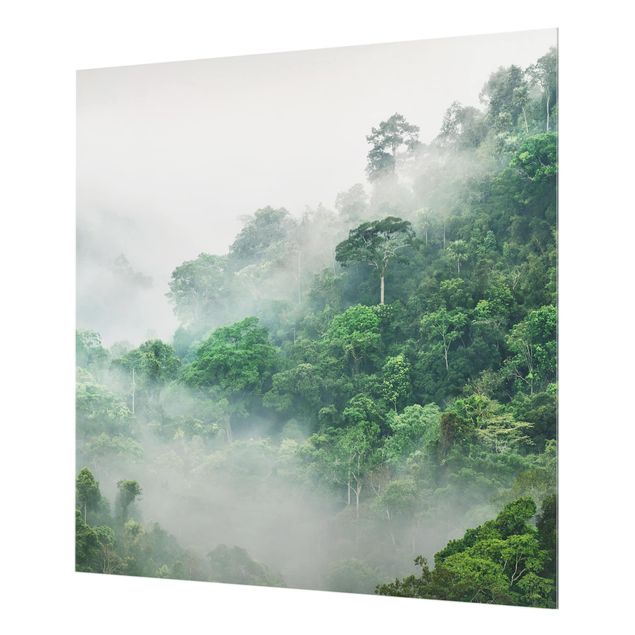 Küchenspritzschutz Dschungel im Nebel