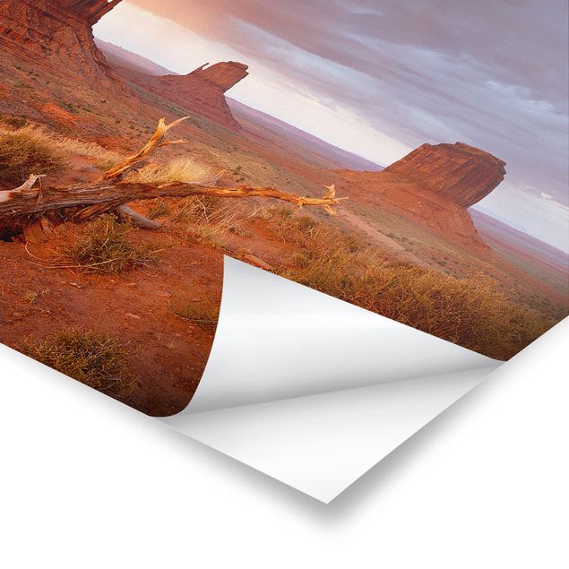 Poster - Monument Valley bei Sonnenuntergang - Querformat 2:3