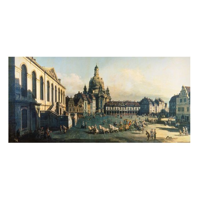 Magnettafel - Bernardo Bellotto - Der Neue Markt in Dresden - Memoboard Panorama Querformat 1:2