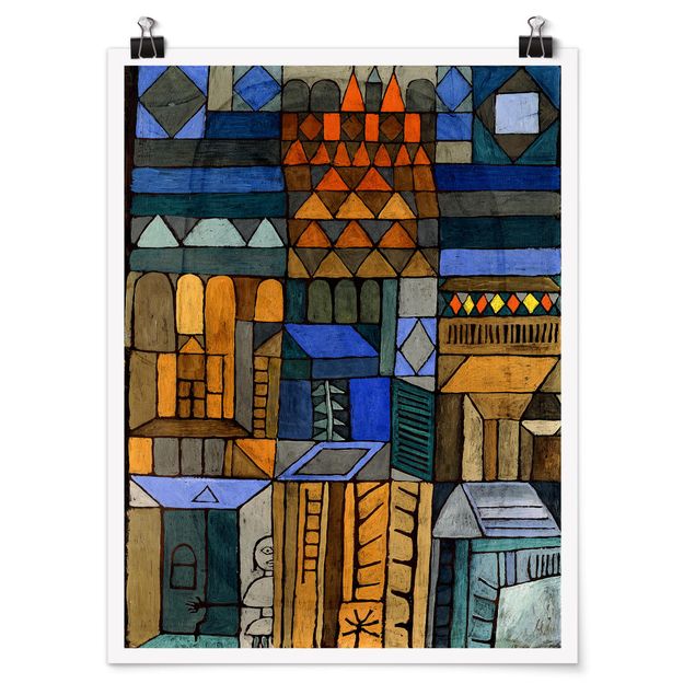 abstrakte Kunst Poster Paul Klee - Beginnende Kühle