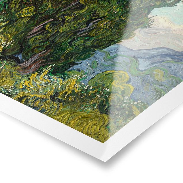 Poster - Vincent van Gogh - Zypressen - Hochformat 3:4