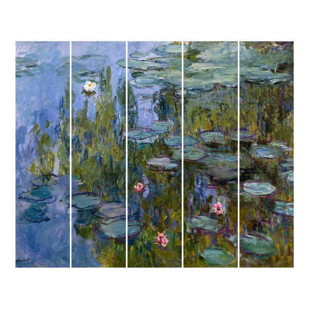 Schiebegardinen Set - Claude Monet - Seerosen (Nympheas) - 6 Flächenvorhänge