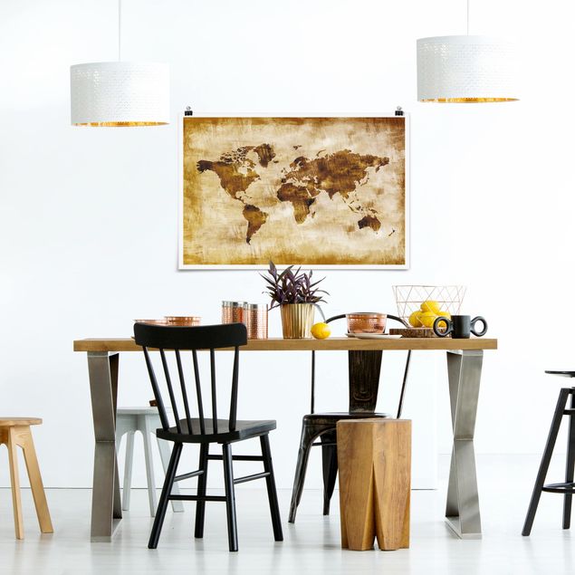 Moderne Poster No.CG75 Map of the World