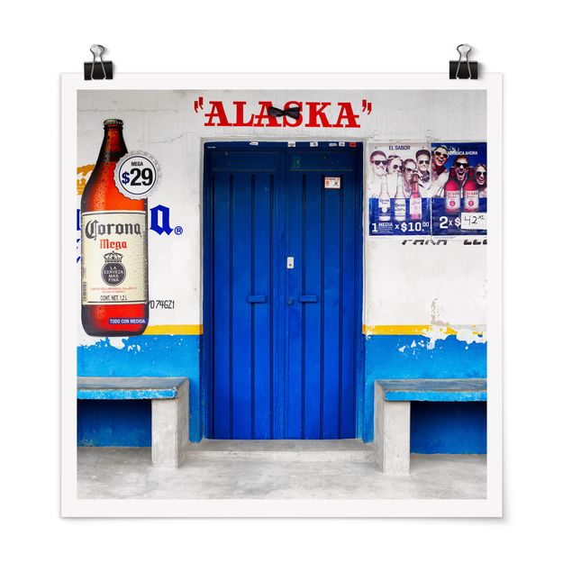 Poster mit Sprüchen ALASKA Blue Bar
