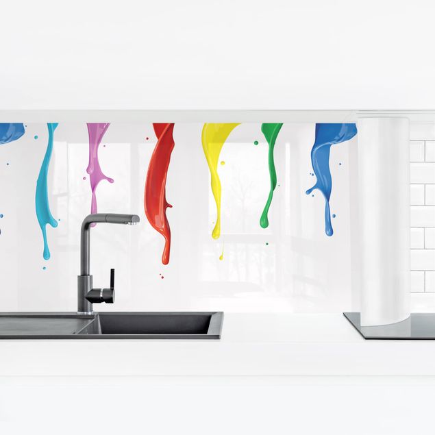 Küchenrückwand selbstklebend Farbspritzer I