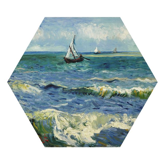 Hexagon Bild Alu-Dibond - Vincent van Gogh - Seelandschaft