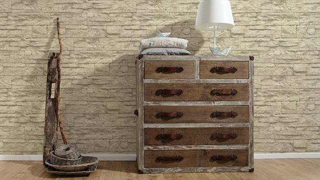 Tapeten kaufen A.S. Création Best of Wood`n Stone 2nd Edition in Beige Creme - 707130