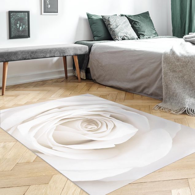 Moderne Teppiche Pretty White Rose