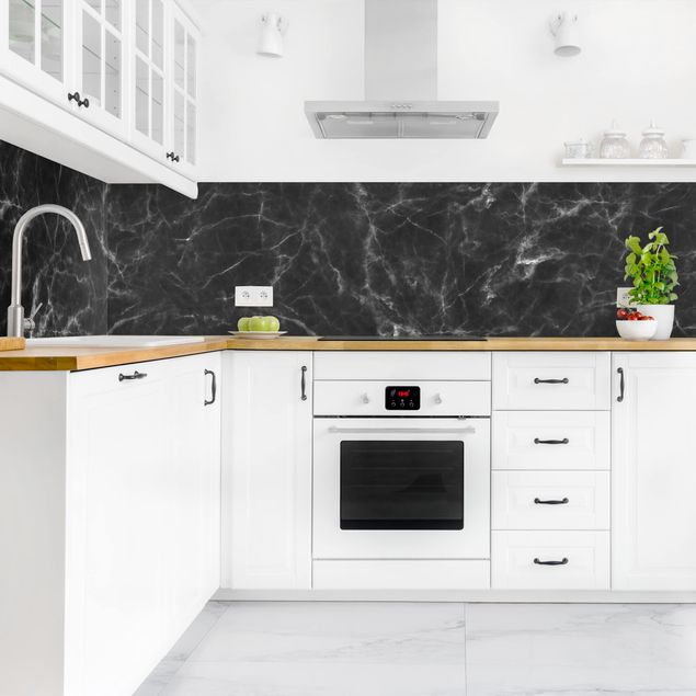 Küchenspiegel Nero Carrara
