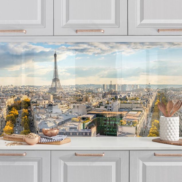 Platte Küchenrückwand Nice day in Paris