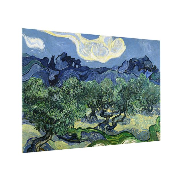 Spritzschutz Künstler Vincent van Gogh - Olivenbäume