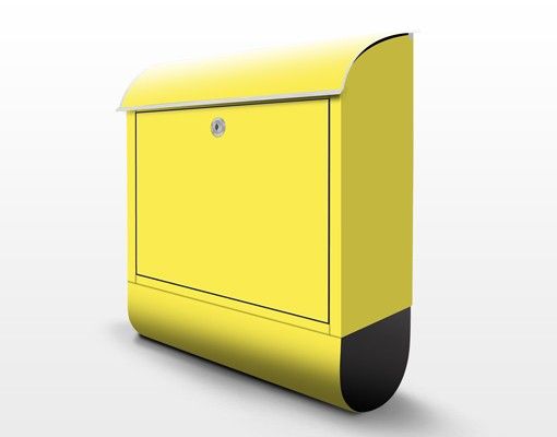 Briefkasten Gelb - Colour Lemon Yellow - Gelber Briefkasten mit Zeitungsfach