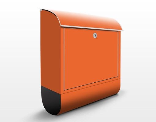 Briefkasten Orange - Colour Orange - Oranger Briefkasten mit Zeitungsfach