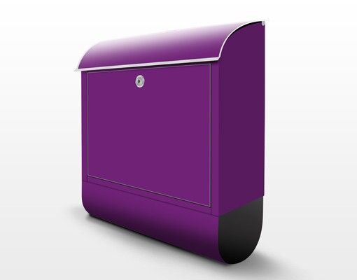 Briefkasten Violet - Colour Purple - Violetter Briefkasten mit Zeitungsfach