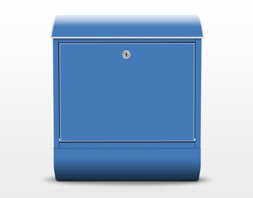 Briefkasten Blau - Colour Royal Blue - Blauer Briefkasten mit Zeitungsfach