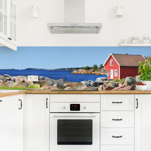 Wandpaneele Küche Urlaub in Norwegen