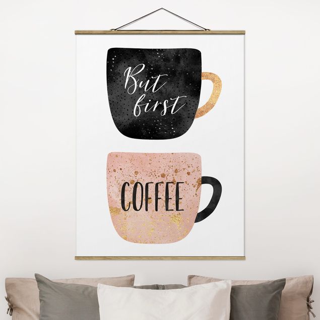 Elisabeth Fredriksson Poster But First, Coffee