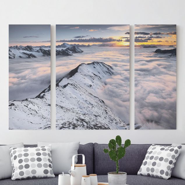Leinwandbilder Naturmotive Blick über Wolken und Berge