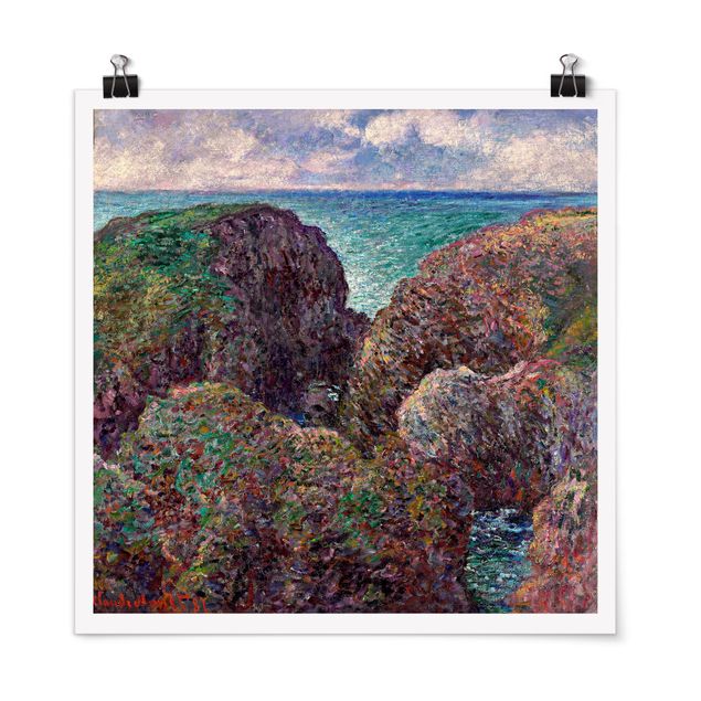 Poster - Claude Monet - Felsengruppe Port-Goulphar - Quadrat 1:1