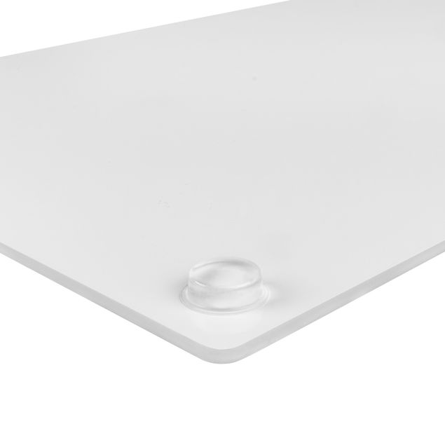 Herdabdeckplatte Glas - Dahlie Weiß Taupe Pastel Zentriert - 52x80cm