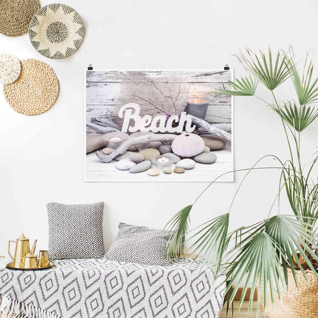 Spruch Poster Wellness Beach Dekoration