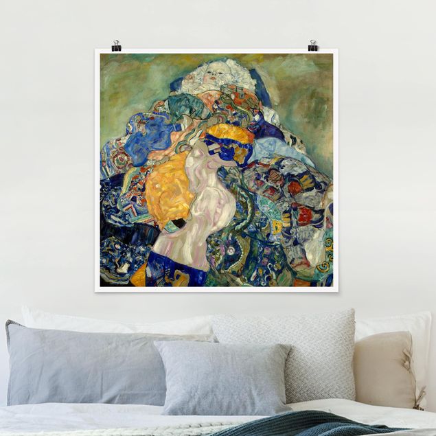Poster - Gustav Klimt - Baby (Wiege) - Quadrat 1:1