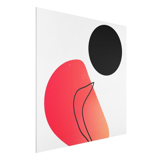 Kubistika Poster Abstrakte Formen - Schwarze Sonne