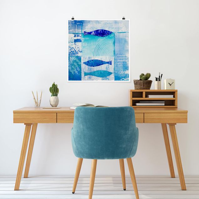 Poster Fische Fish in the Blue