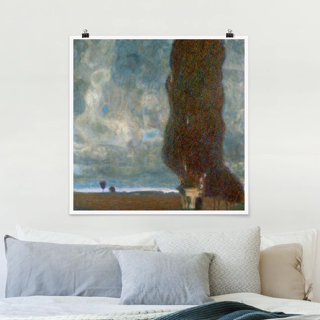 Poster - Gustav Klimt - Die große Pappel II - Quadrat 1:1