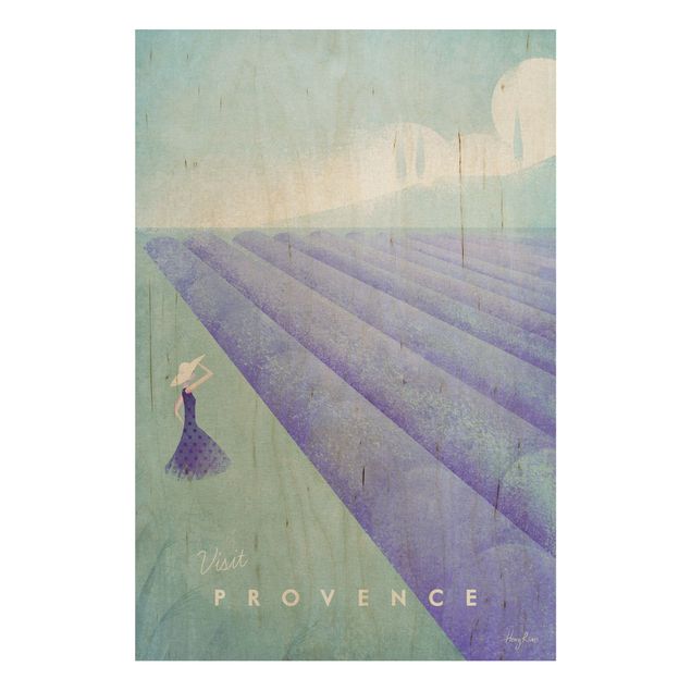 Holzbilder Syklines Reiseposter - Provence