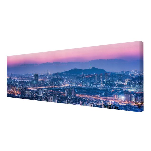 Leinwandbild - Skyline von Seoul - Panorama 3:1