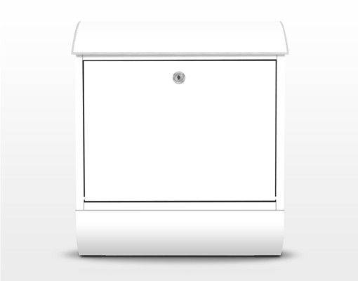 Briefkasten Weiß - Colour White - Weißer Briefkasten mit Zeitungsfach