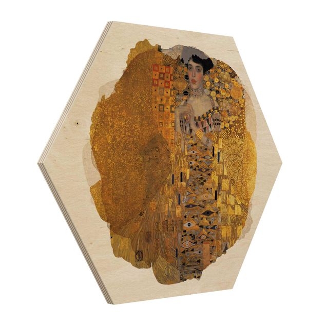 Holzbilder Wasserfarben - Gustav Klimt - Adele Bloch-Bauer I